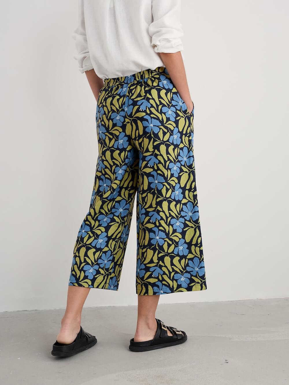 Seasalt - Peaceful Haven Culottes - Leafy Floral Maritime