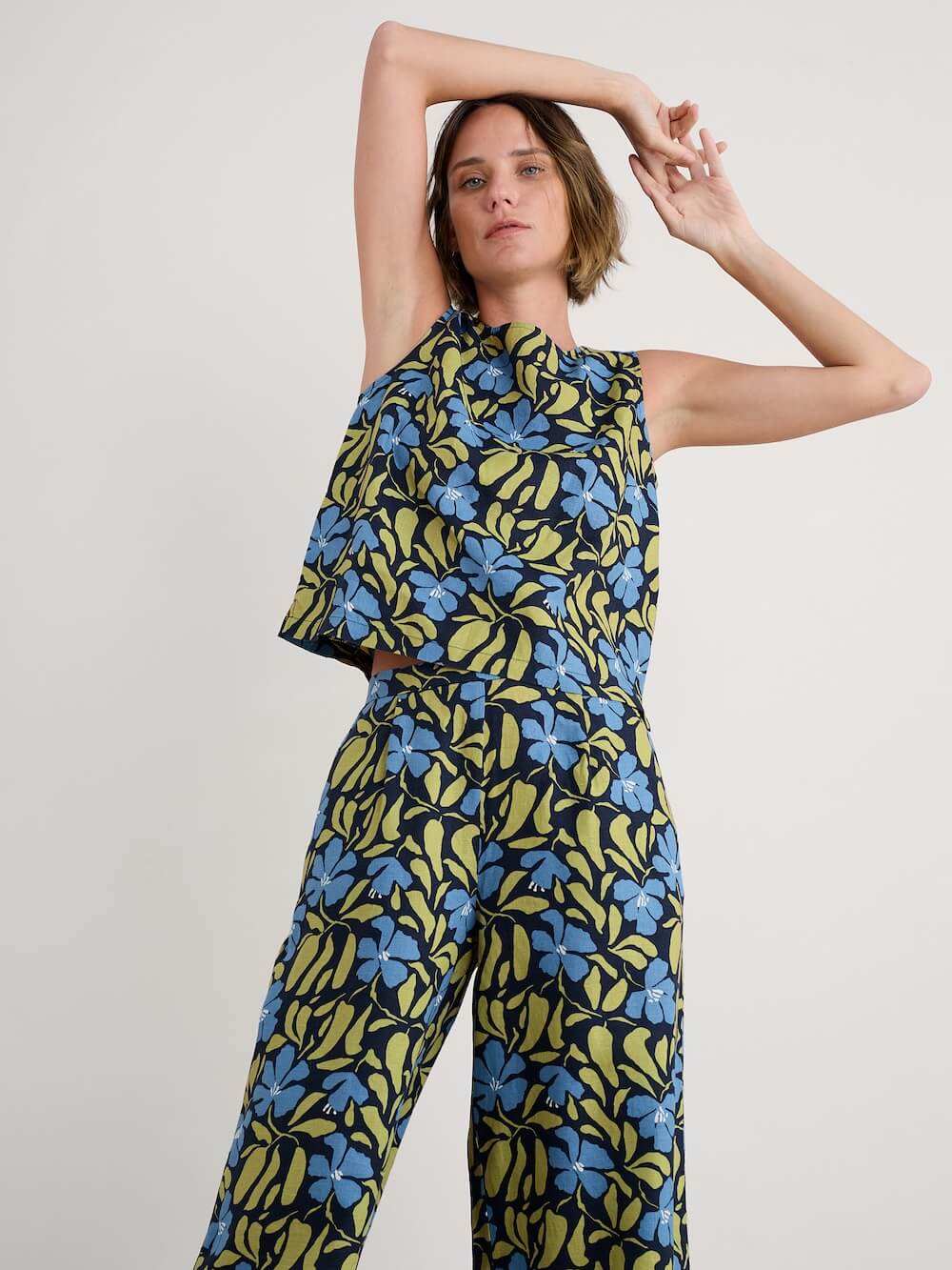 Seasalt - Peaceful Haven Culottes - Leafy Floral Maritime
