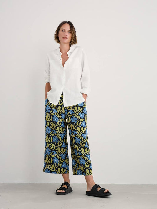Seasalt - Peaceful Haven Culottes - Leafy Floral Maritime