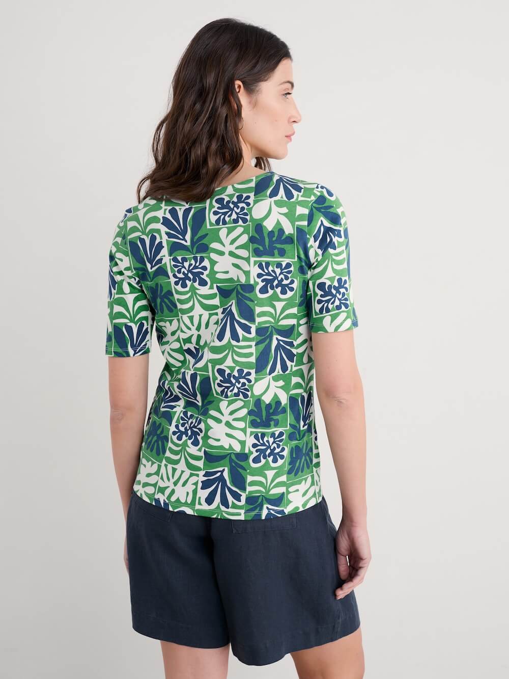 Seasalt - Poisson T-Shirt - Collage Seaweed Hedgerow