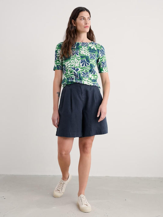 Seasalt - Poisson T-Shirt - Collage Seaweed Hedgerow