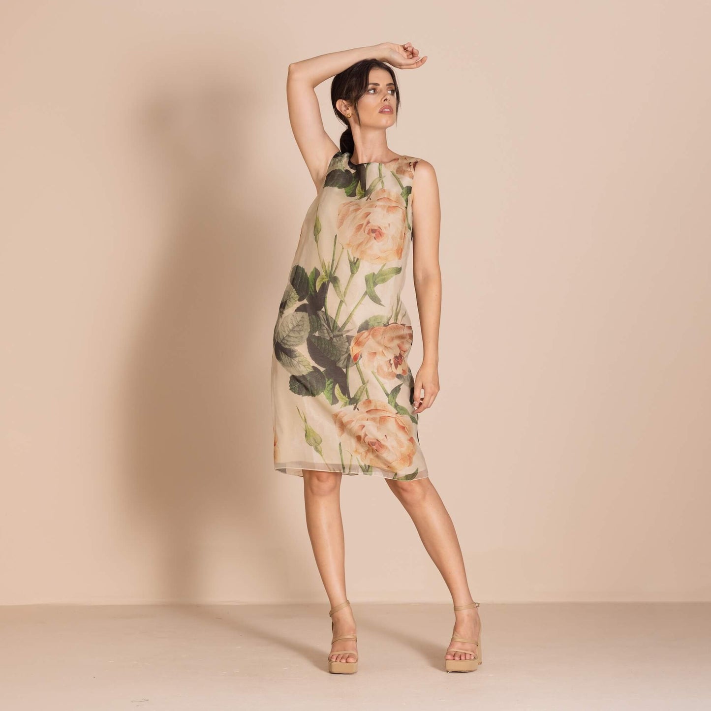 Megan Salmon - Roses Shift Dress