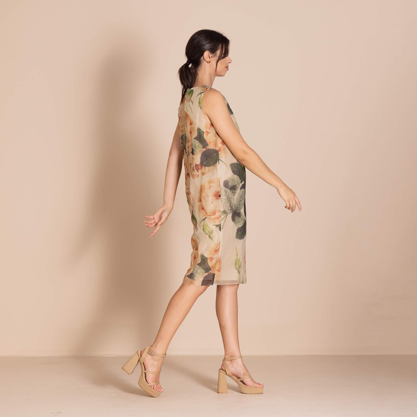 Megan Salmon - Roses Shift Dress