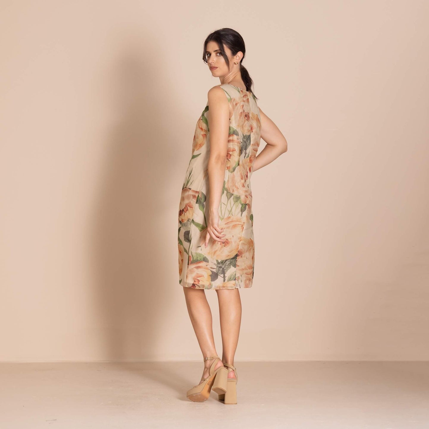 Megan Salmon - Roses Shift Dress