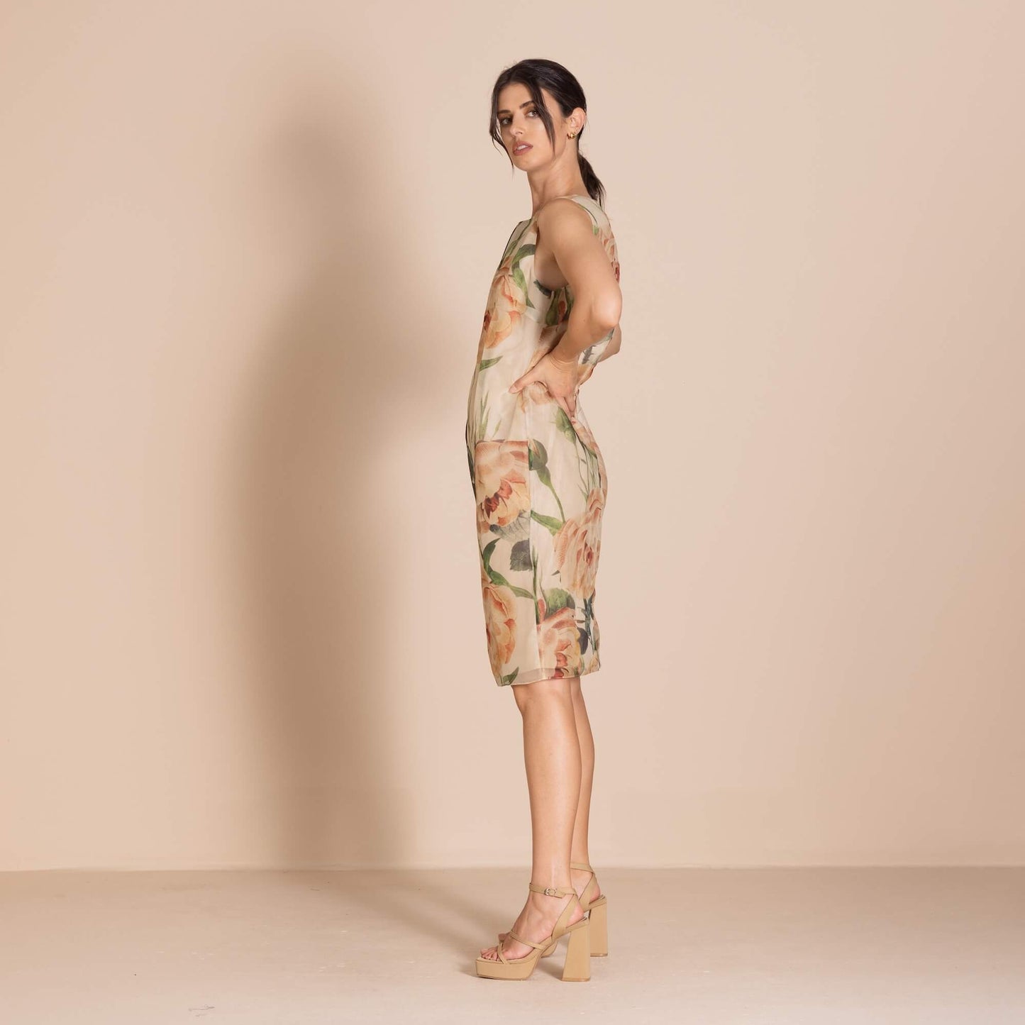 Megan Salmon - Roses Shift Dress