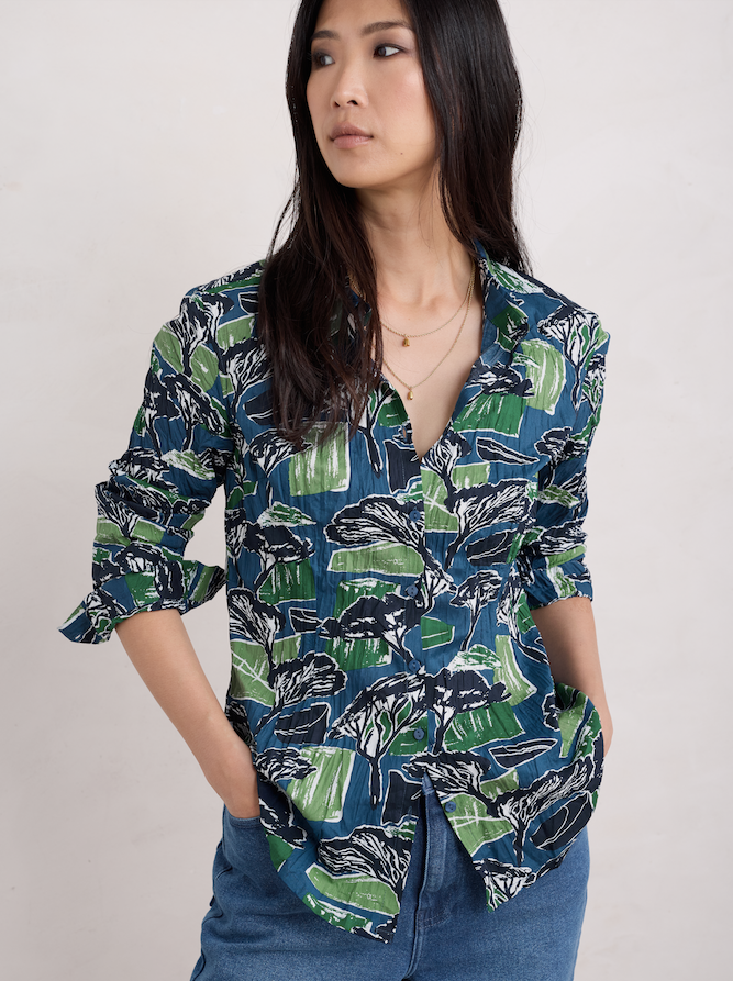 Seasalt 'Larissa Shirt' - Sketchbook Trees Sea Cave