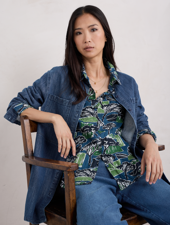 Seasalt 'Larissa Shirt' - Sketchbook Trees Sea Cave