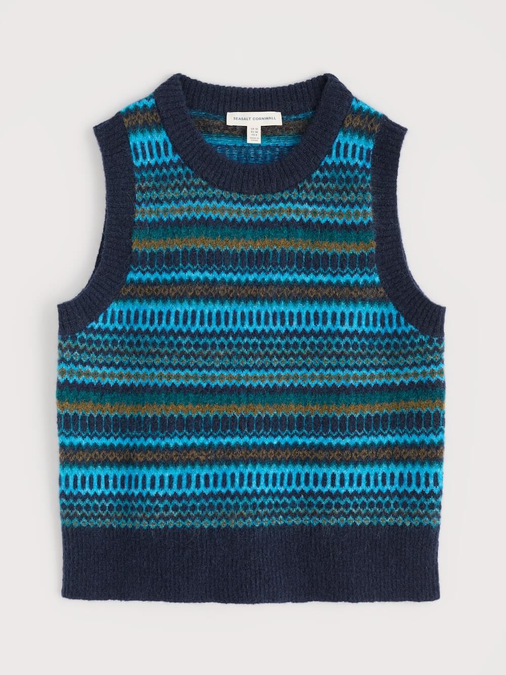 Seasalt - Anika Vest - Modernist Cyan Multi