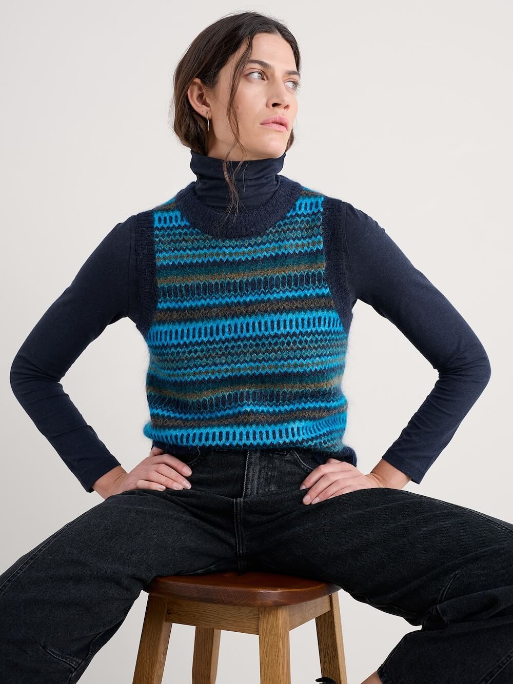 Seasalt - Anika Vest - Modernist Cyan Multi