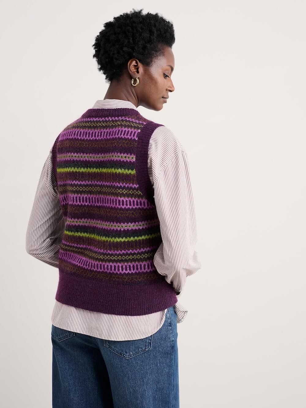 Seasalt - Anika Vest - Modernist Grape Oak Mix