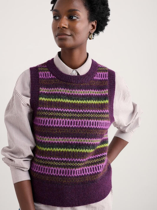 Seasalt - Anika Vest - Modernist Grape Oak Mix