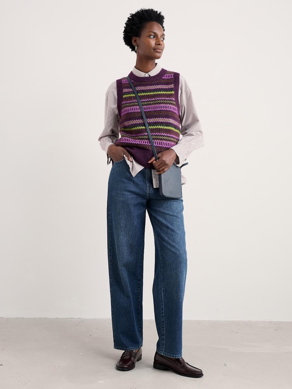 Seasalt - Anika Vest - Modernist Grape Oak Mix