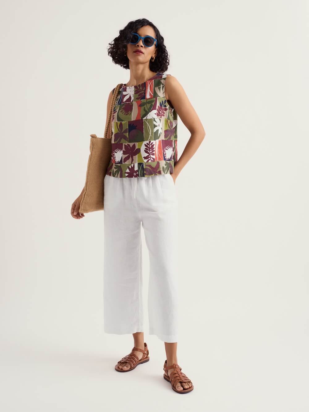 Seasalt - Colour Study Top	- Floral Splice Cacao