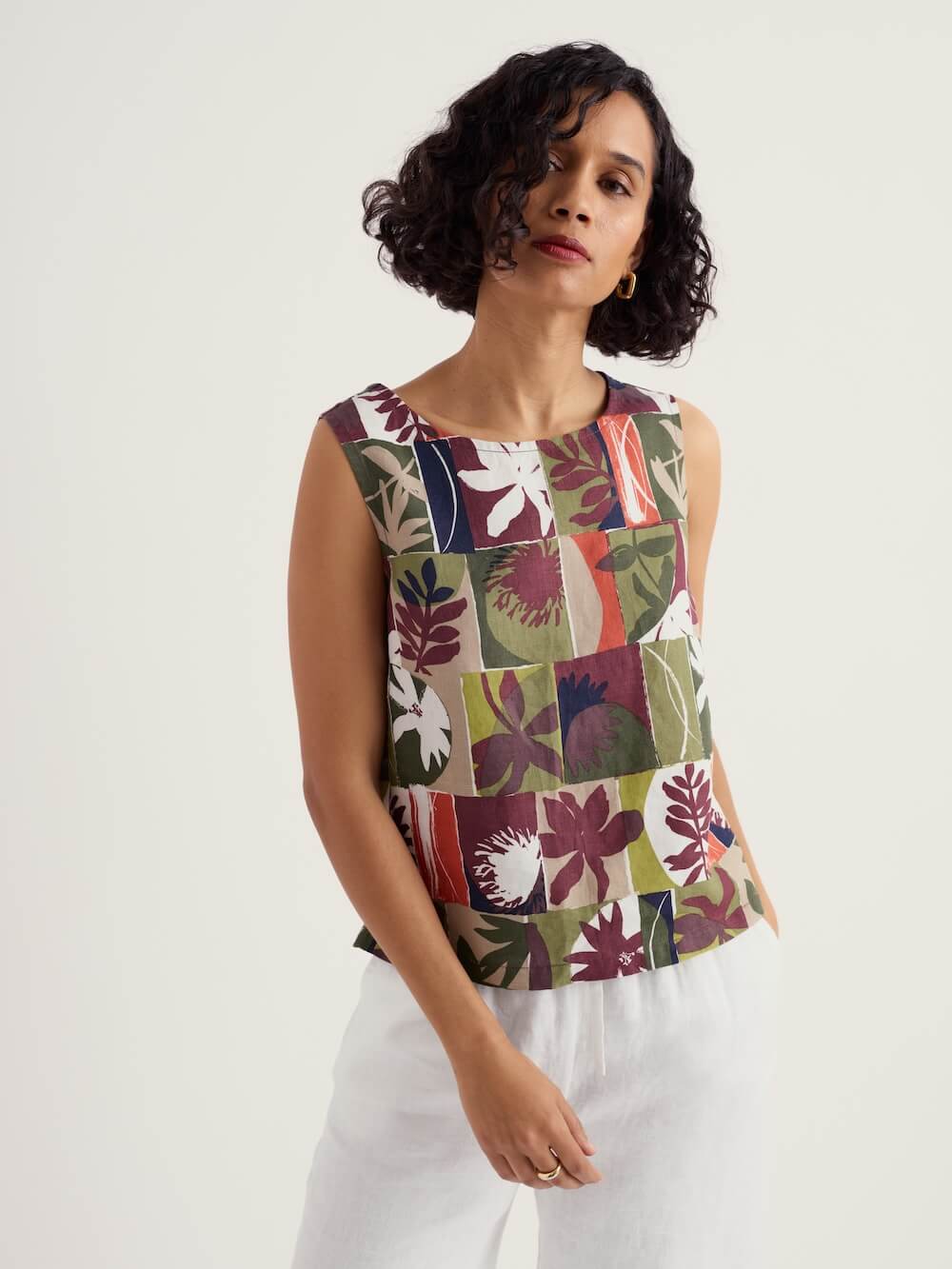 Seasalt - Colour Study Top	- Floral Splice Cacao