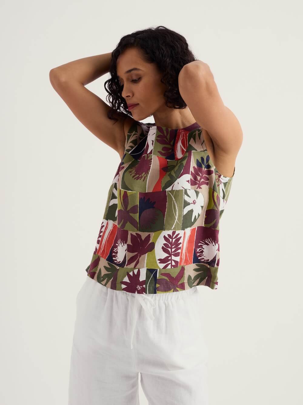 Seasalt - Colour Study Top	- Floral Splice Cacao