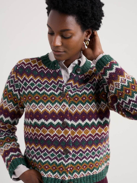 Seasalt - Dawson Pick Cardigan Fair Isle - Modernist Dark Wreckage Multi