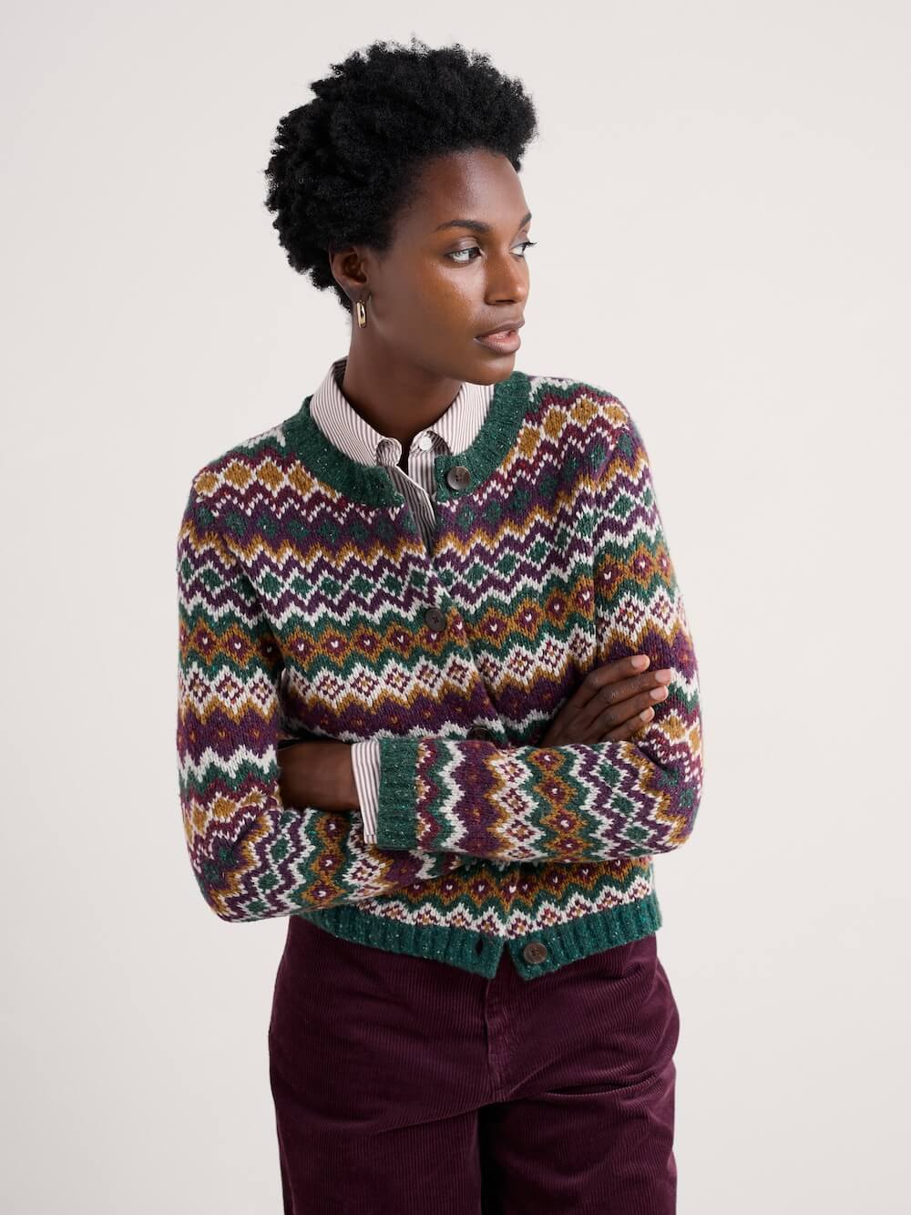 Seasalt - Dawson Pick Cardigan Fair Isle - Modernist Dark Wreckage Multi
