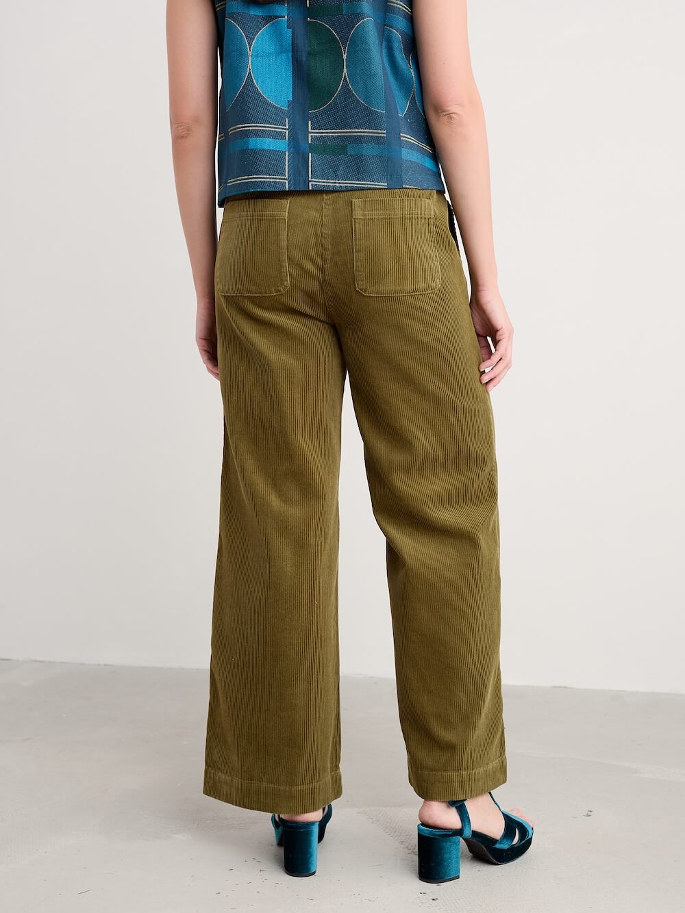 Seasalt - Dillwyn Trousers - Bright Olive Corduroy