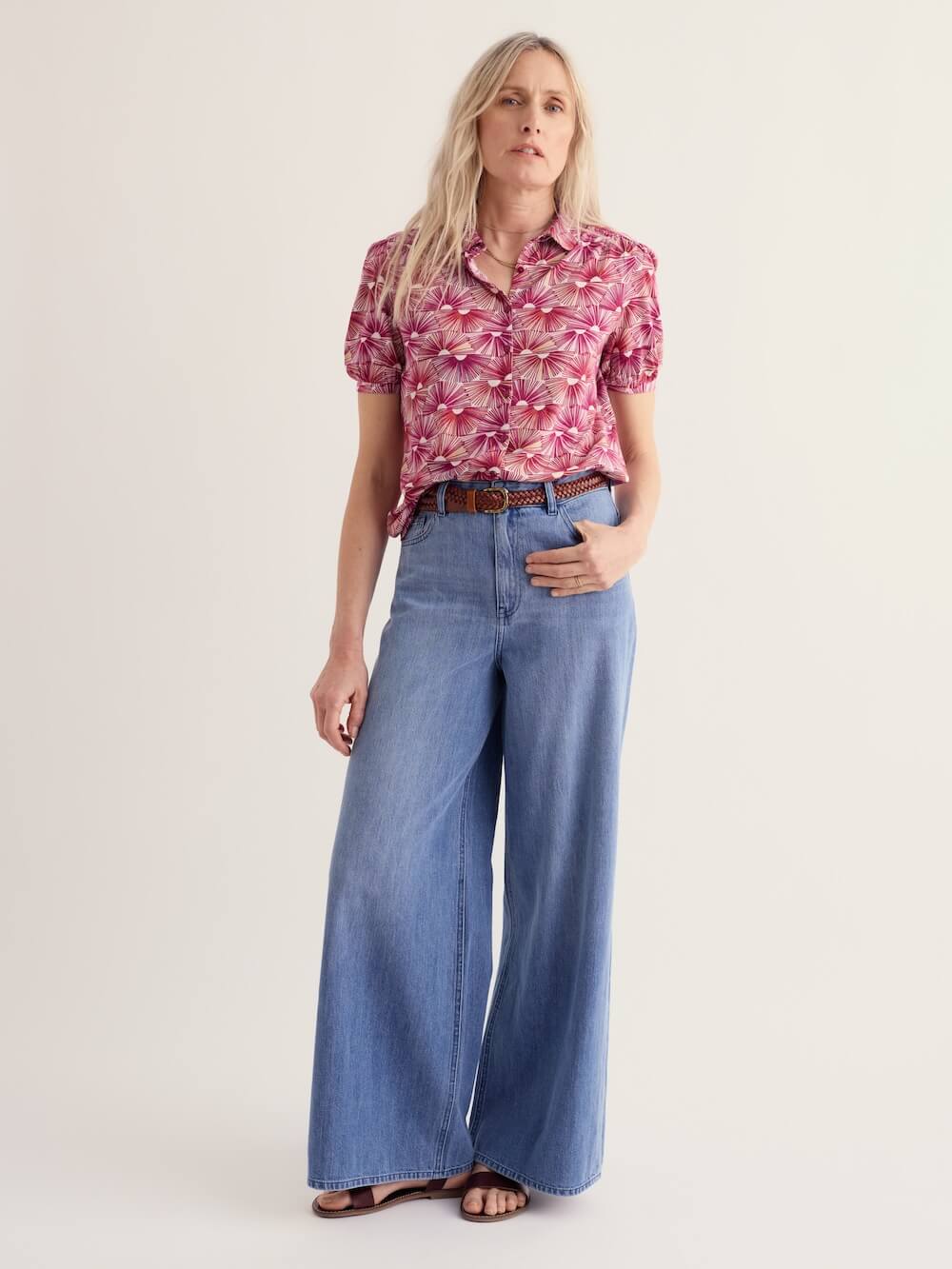 Seasalt - Embrace Shirt - Sunset Fans Magenta