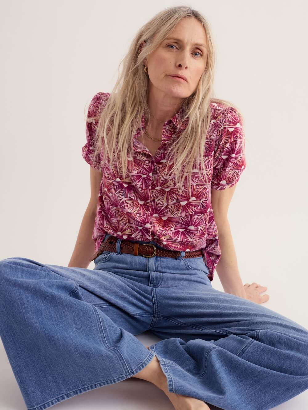 Seasalt - Embrace Shirt - Sunset Fans Magenta
