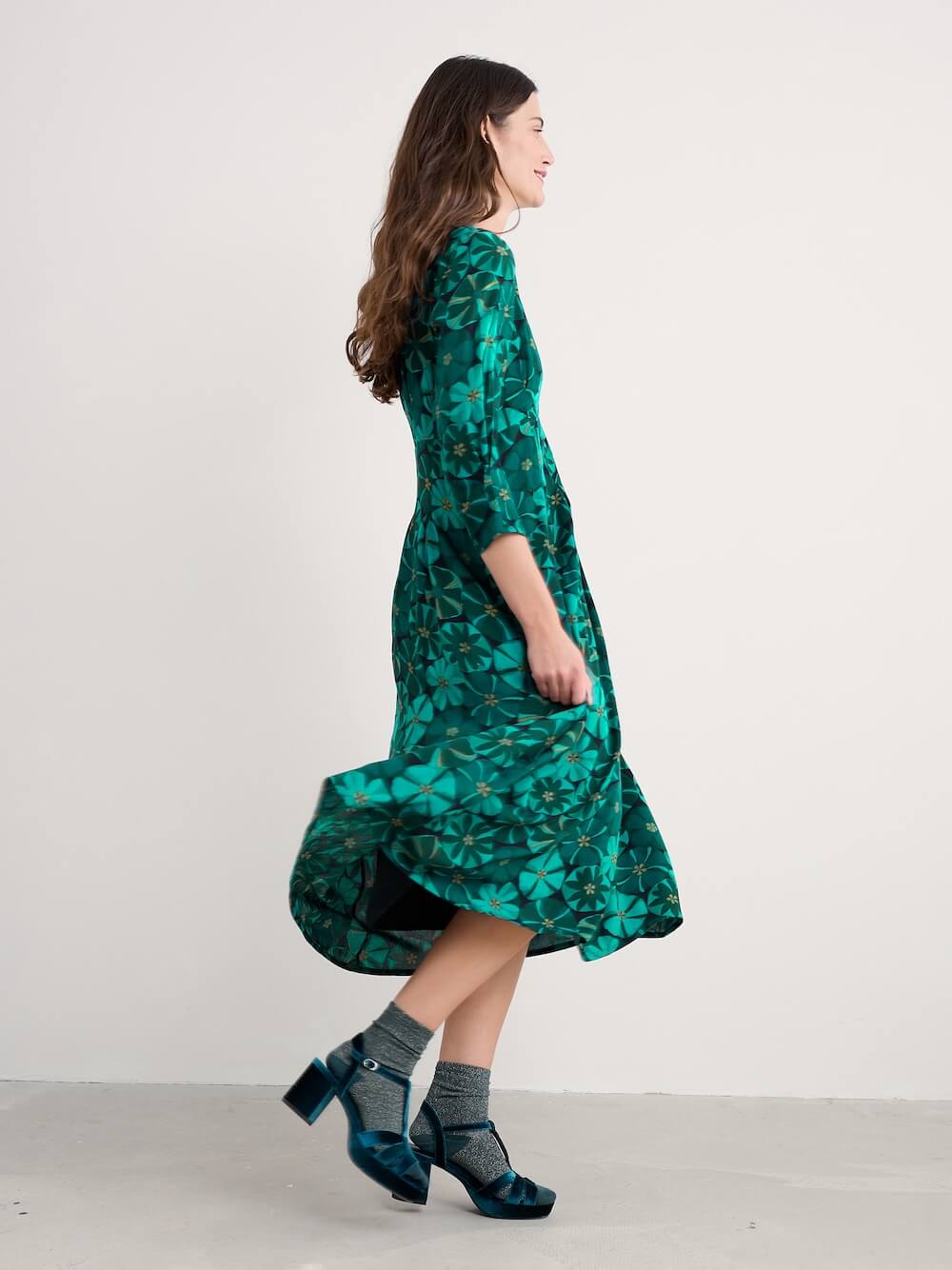 Seasalt - Etta Dress - Handicraft Flowers Onyx