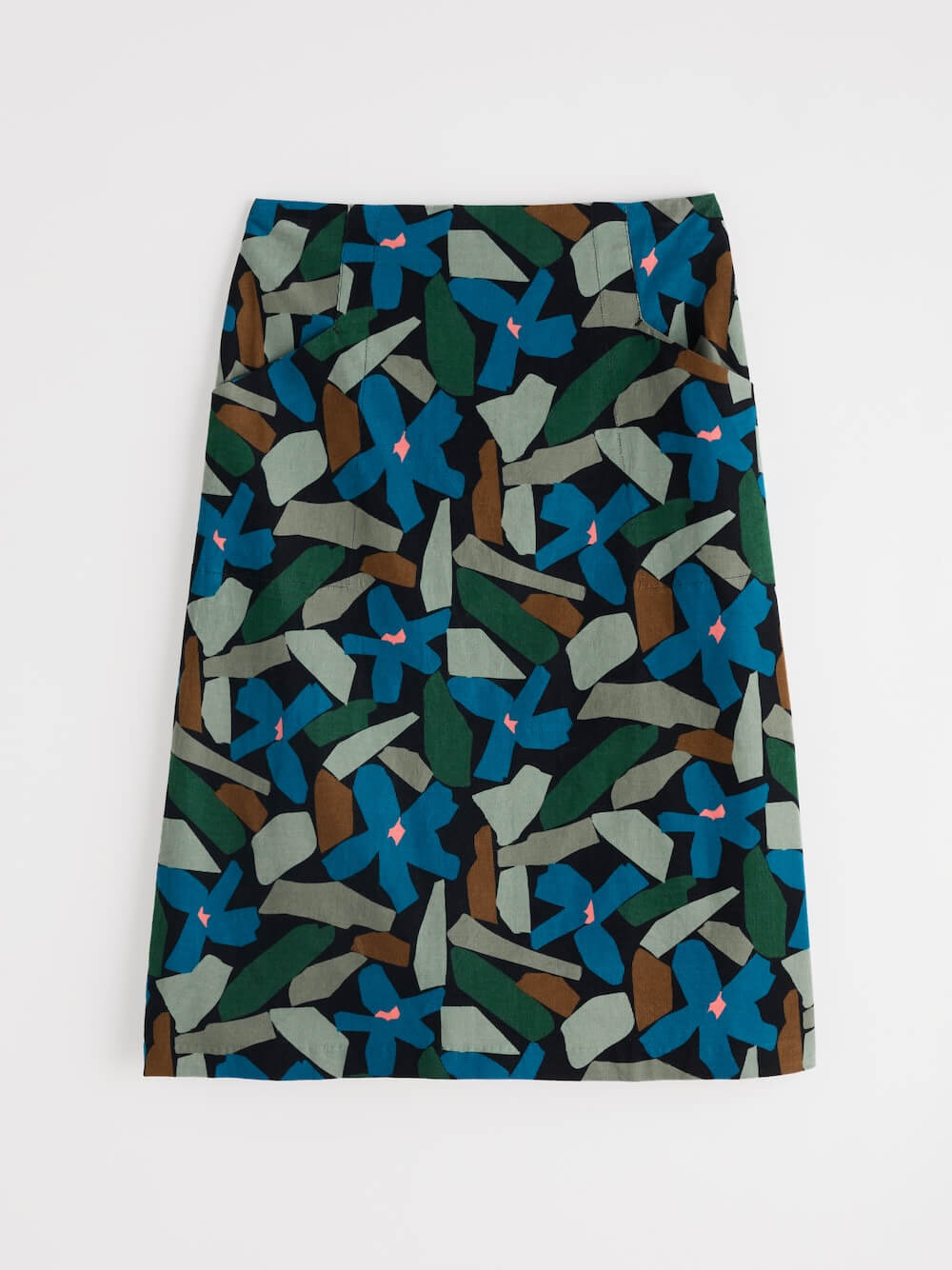 Seasalt - Forest View Corduroy Skirt - Zennor Flower Onyx