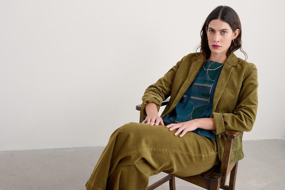 Seasalt - Heald Corduroy Blazer - Bright Olive