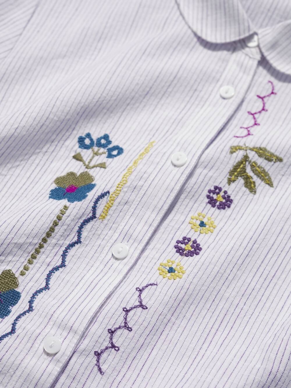 Seasalt - Hope Cottage Embroidered Blouse - Anthyllis Grape Thistle