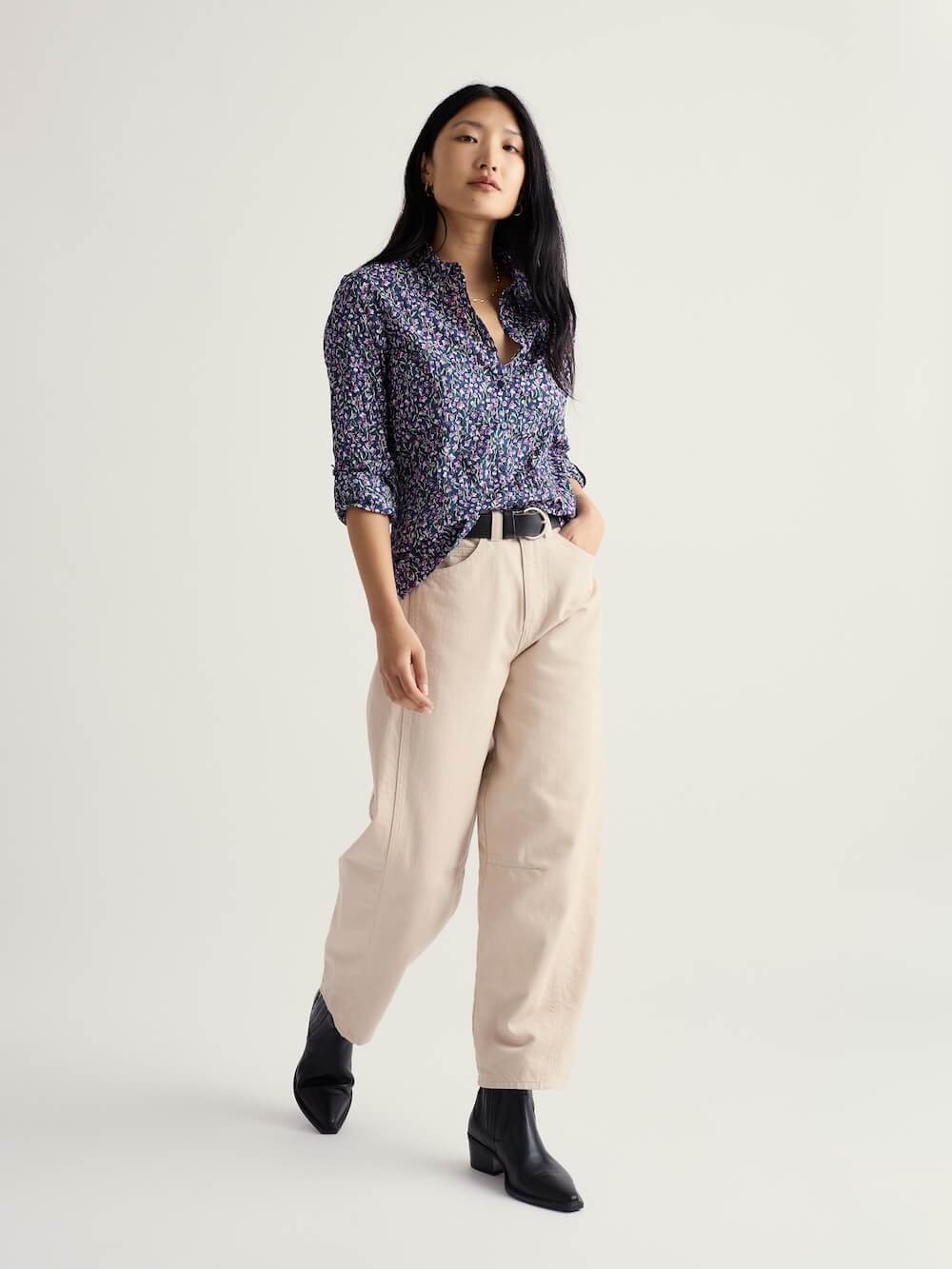 Seasalt - Larissa Shirt - Flax Flower Bright Orchid