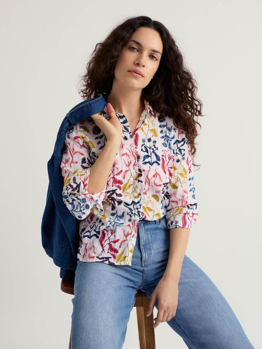 Seasalt - Larissa Shirt - Inky Botanical Chalk