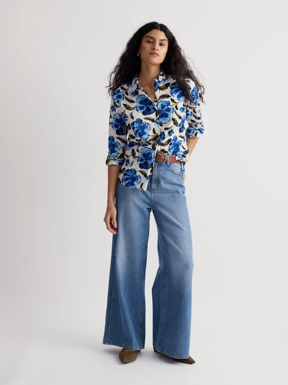 Seasalt - Larissa Shirt - Spring Pansy Chalk