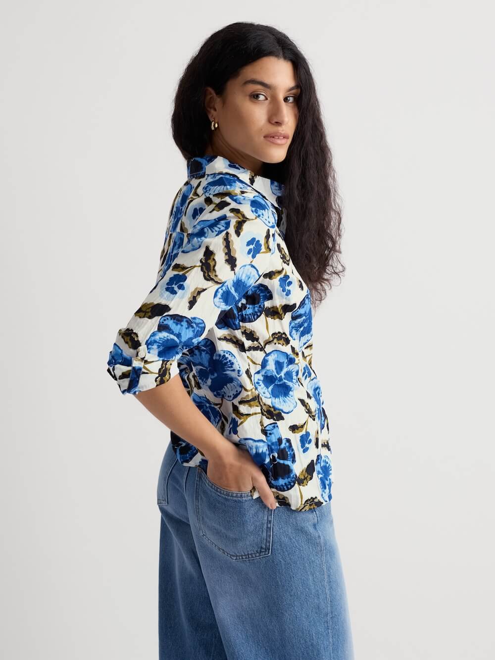 Seasalt - Larissa Shirt - Spring Pansy Chalk