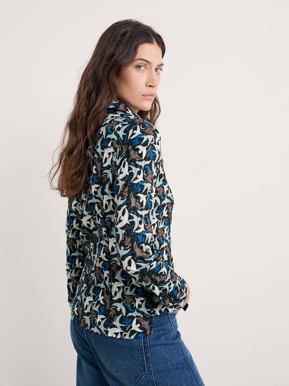 Seasalt - Larissa Shirt - Swooping Birds Onyx
