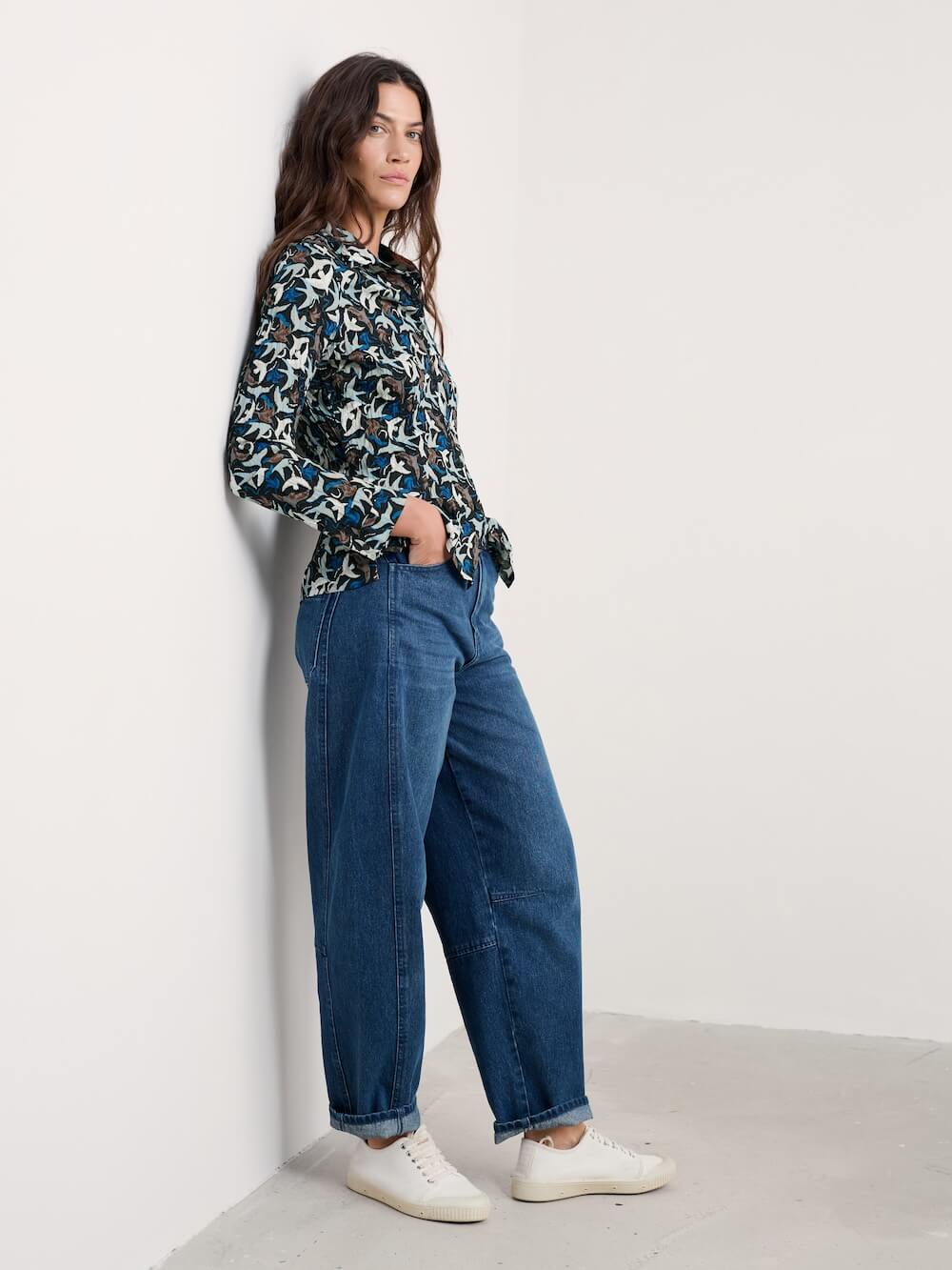 Seasalt - Larissa Shirt - Swooping Birds Onyx