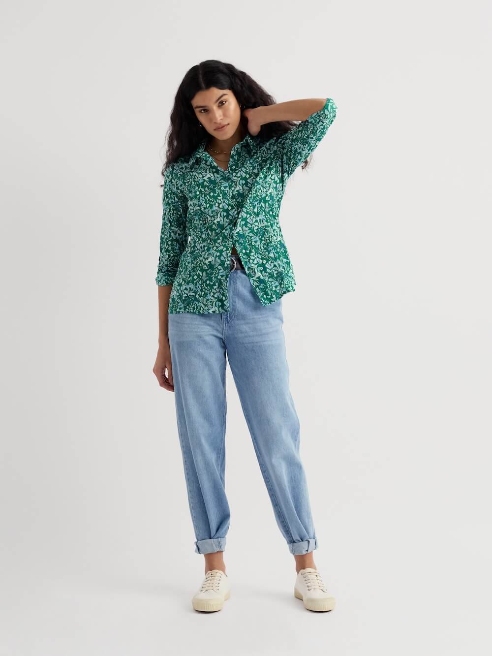 Seasalt - Larissa Shirt - Woodland Floral Dark Stem
