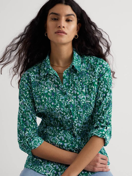 Seasalt - Larissa Shirt - Woodland Floral Dark Stem