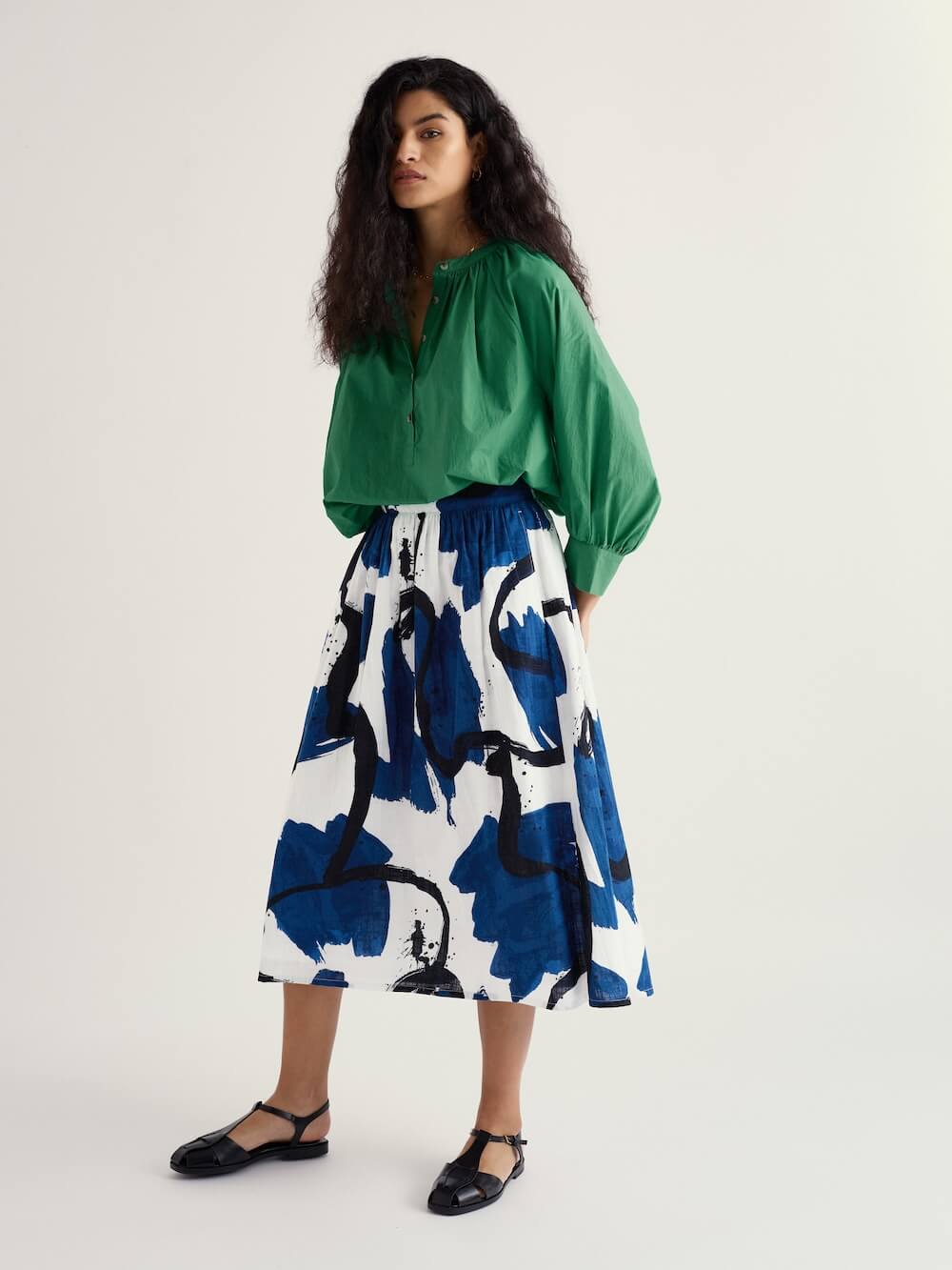 Seasalt - Mevagissey Skirt - Paint Canvas Dark Voyage