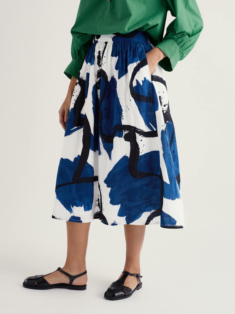 Seasalt - Mevagissey Skirt - Paint Canvas Dark Voyage