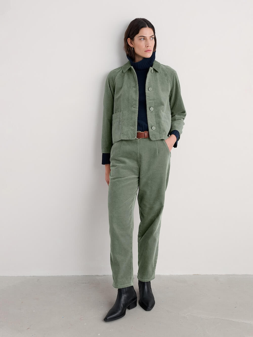 Seasalt - Ocean Mist Jacket - Dusky Green Corduroy