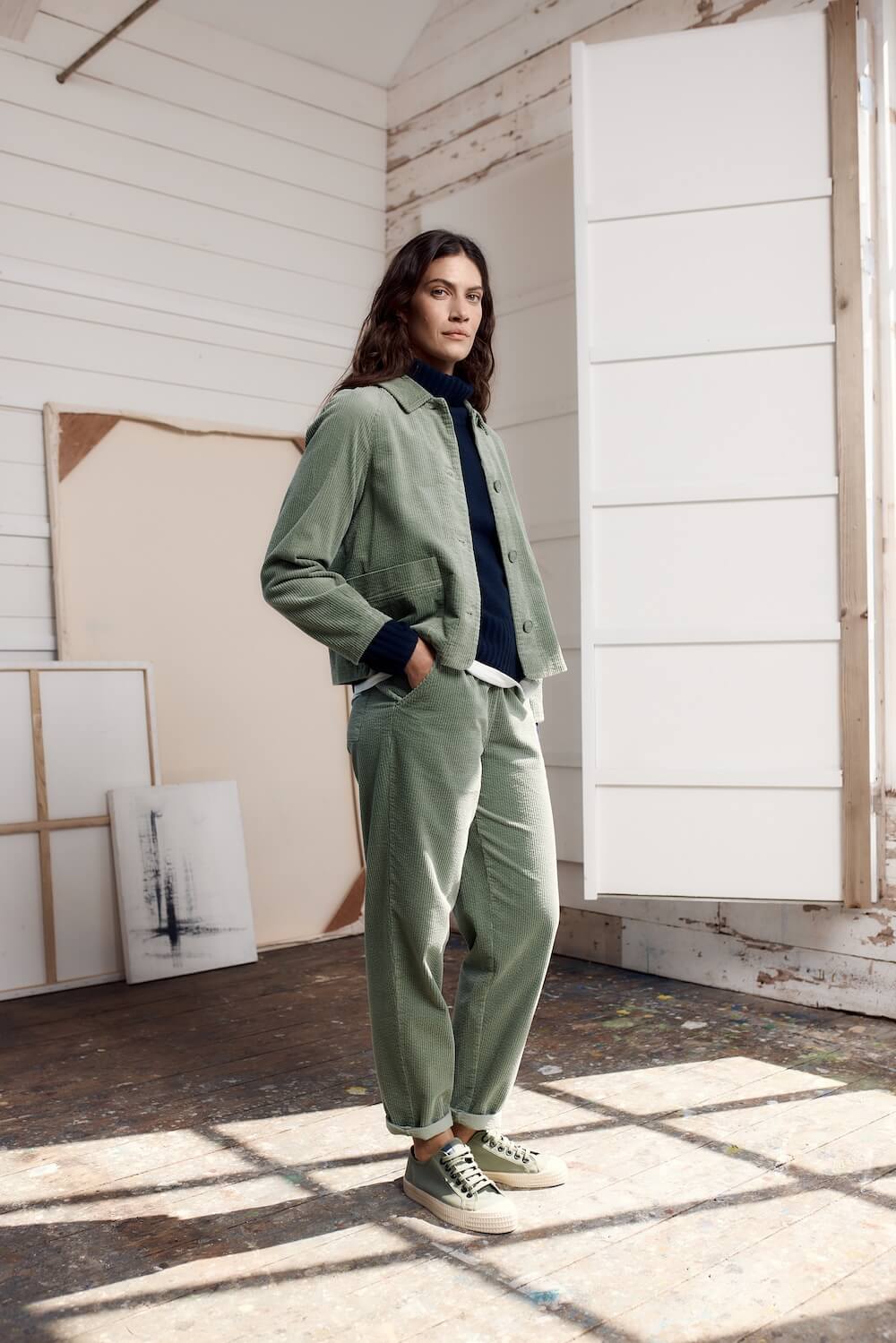 Seasalt - Ocean Mist Jacket - Dusky Green Corduroy