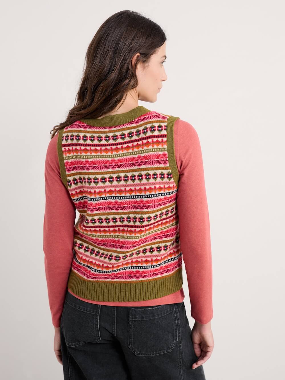 Seasalt - Percella Cove Waistcoat Vest Merino - Scillia Aran Multi