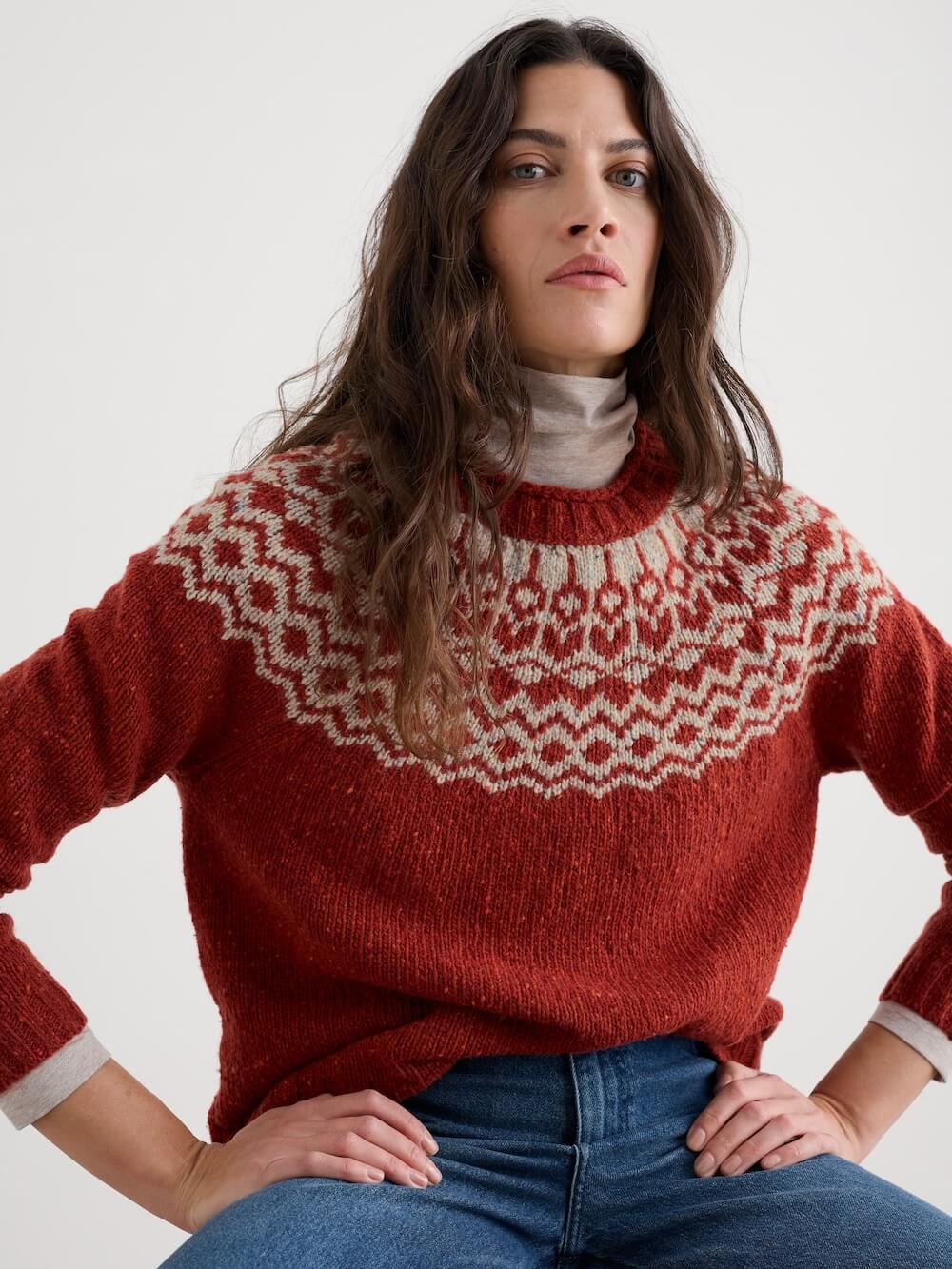 Seasalt - Port Kinnis Jumper Merino - Wag Tail Red Sail Birch Mix