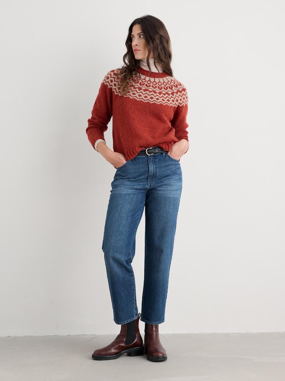 Seasalt - Port Kinnis Jumper Merino - Wag Tail Red Sail Birch Mix