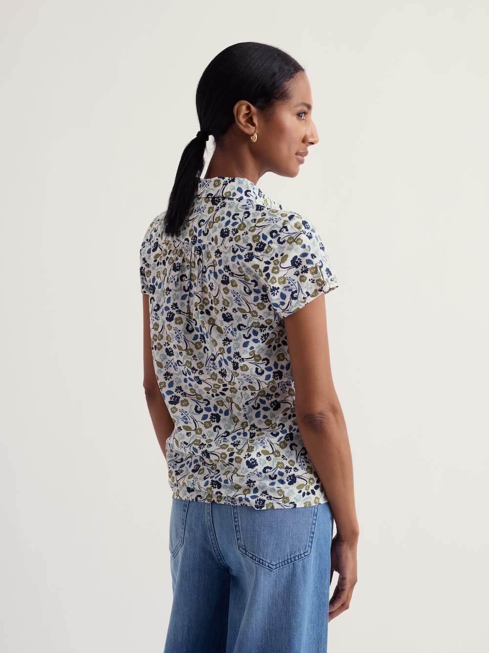 Seasalt - Rushmaker Shirt - Beach Blooms Chalk