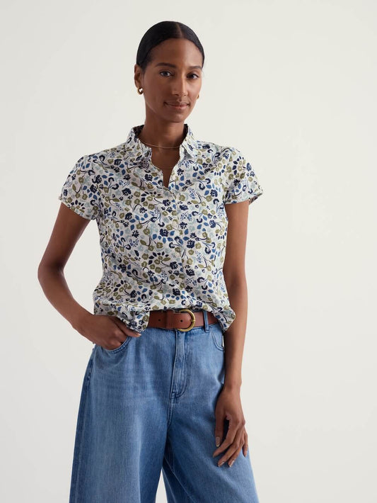 Seasalt - Rushmaker Shirt - Beach Blooms Chalk
