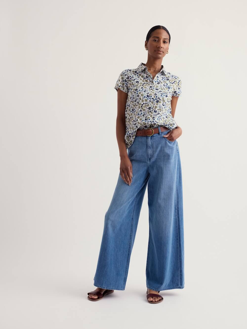Seasalt - Rushmaker Shirt - Beach Blooms Chalk