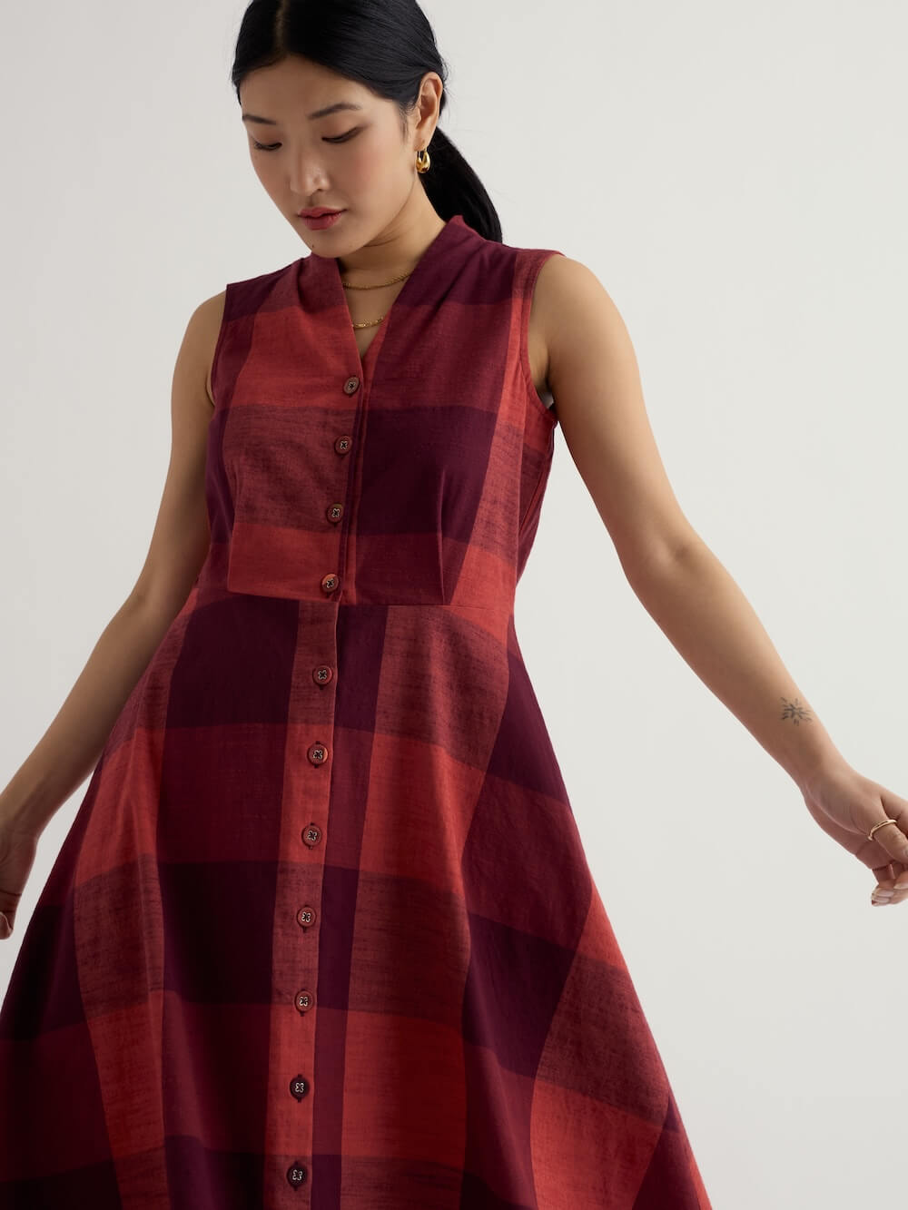 Seasalt - Sleeveless Carved Wood Dress - Lavandin Umber