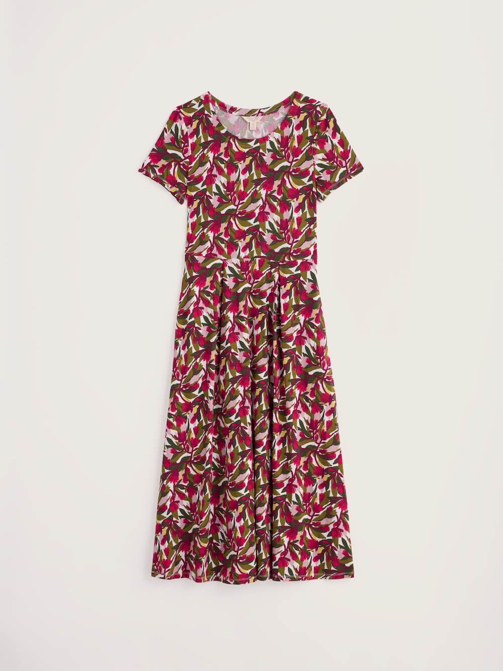 Seasalt - Short Sleeve Veronica Dress - Abstract Protea Chalk