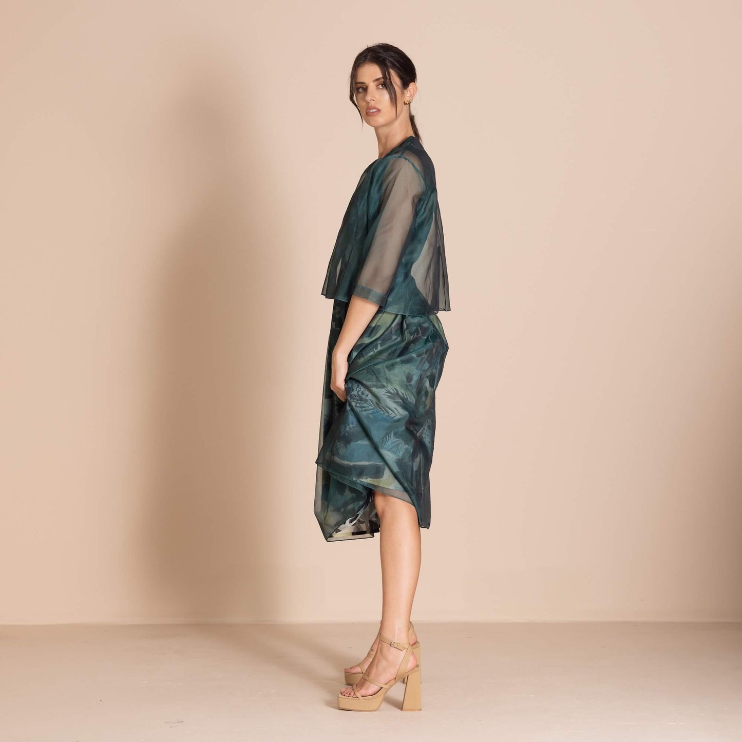 Megan Salmon - Silk Organza Birdie Jacket - Bottle