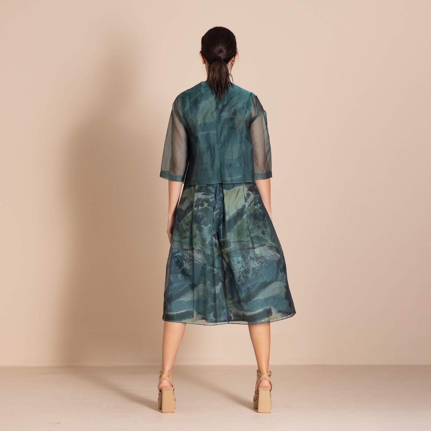 Megan Salmon - Silk Organza Birdie Jacket - Bottle